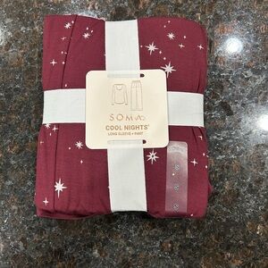 Soma Pajama Set Festive Star Print-NWT